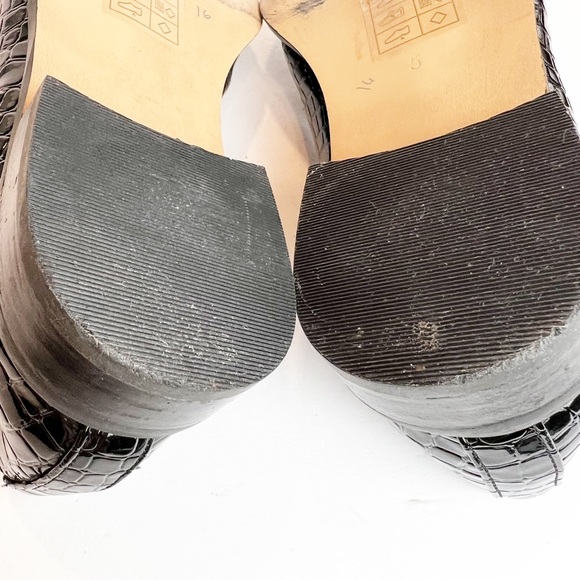 ASOS Vegan Mock Croc Gold Hardware Slip On Oxford Loafers Women’s UK 5 / US 7.5 - Picture 10 of 16